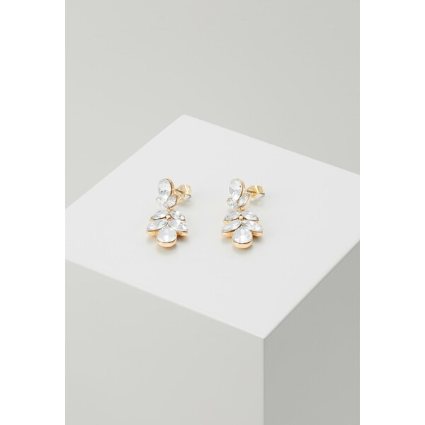 Pieces PCDAN EARRINGS Kolczyki gold coloured/clear PE351H0XG