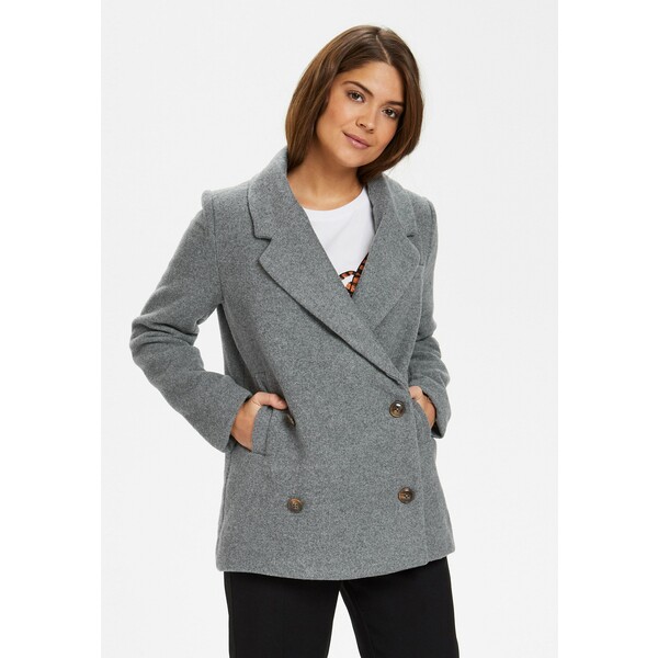 Soaked in Luxury Krótki płaszcz medium grey melange SO921G011