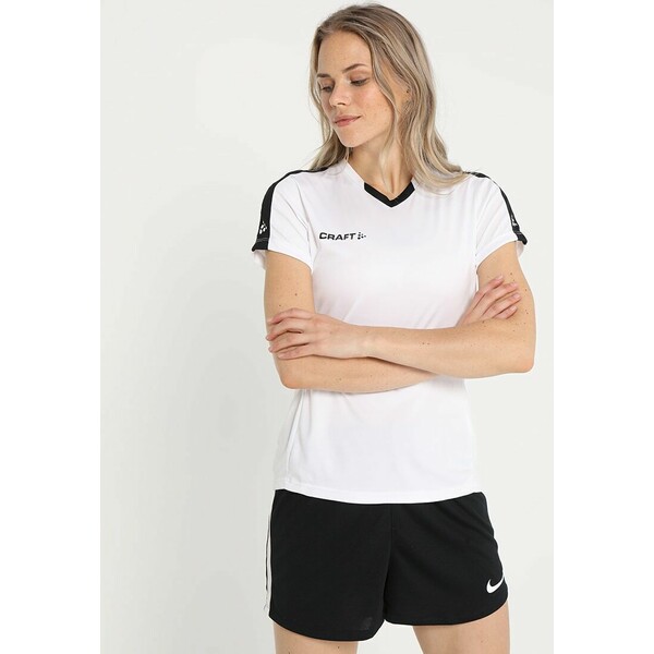 Craft PROGRESS CONTRAST T-shirt z nadrukiem white/black C6641D01Q