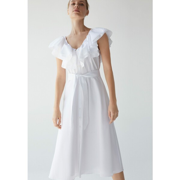 Uterqüe Sukienka letnia white UT421C032