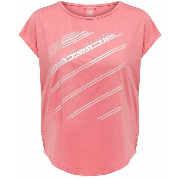 ONLY Play T-shirt z nadrukiem strawberry pink NL241D0K3