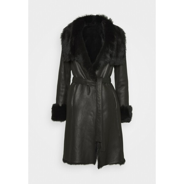 STUDIO ID FLO SHEARLING COAT Płaszcz wełniany /Płaszcz klasyczny black STX21U00P