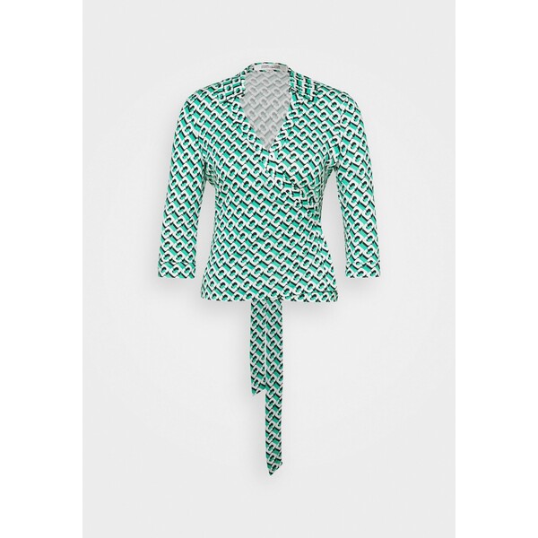 Diane von Furstenberg ABIGAIL Bluzka z długim rękawem green DF221E00X