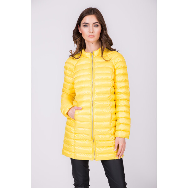 Quiosque Żółty pikowany długi płaszcz 9DG181301