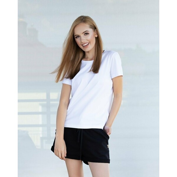 OrienteGlamour Bluzka bawełniana Lily typu t-shirt biały