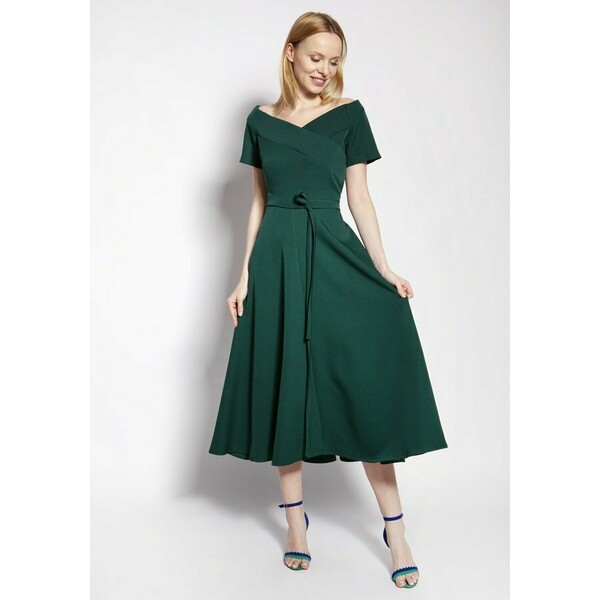 Lanti Trapezowa sukienka - SUK181 zielony
