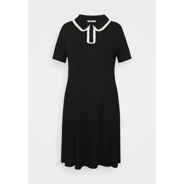 Glamorous Curve GLAMOUROUS COLLAR DRESS Sukienka letnia black/white GLA21C07V