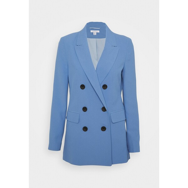 Topshop TWILL DOUBLE BREASTED SUIT JACKET Żakiet blue TP721G0NC