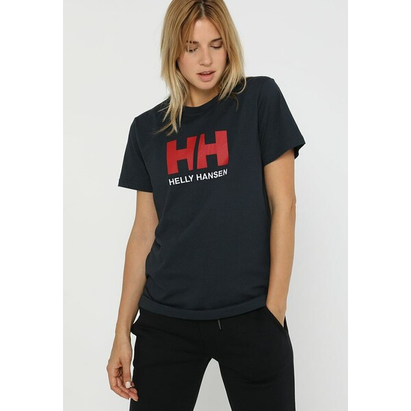 Helly Hansen LOGO T-shirt z nadrukiem navy HE641D00B