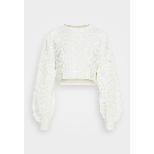 Missguided Petite CROPPED Sweter off white M0V21I02C
