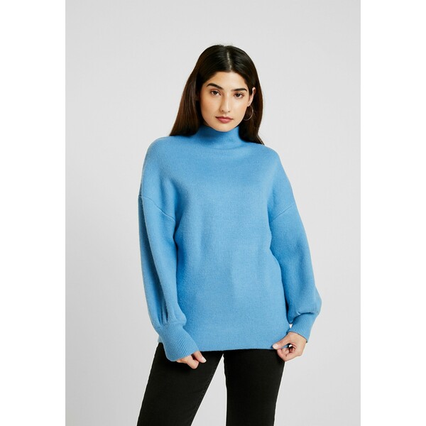 Lost Ink Petite EXAGERATED BALLOON SLEEVE JUMPER Sweter blue LOH21I00E