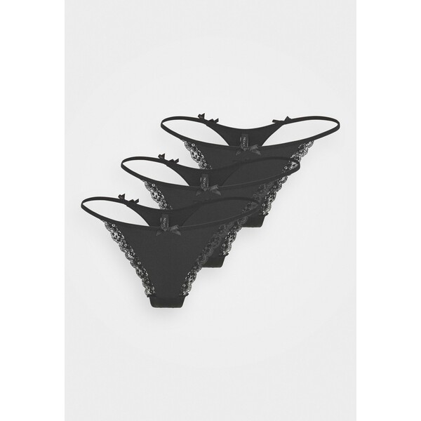b'Nly by Nelly ADORABLE THONG 3 PACK Stringi black NEG81R007'