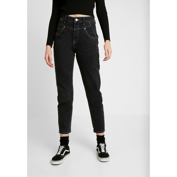 b'BDG Urban Outfitters SEAMED MOM Jeansy Relaxed Fit black QX721N00U'