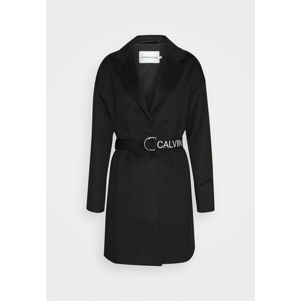 Calvin Klein Jeans PATTERNED COAT Płaszcz wełniany /Płaszcz klasyczny black C1821U01S