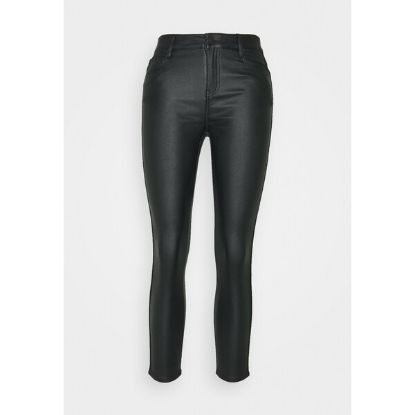 VILA PETITE VICOMMIT COATED PANT Spodnie materiałowe black/silver VIP21A006