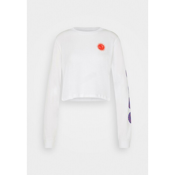 BDG Urban Outfitters OPEN YOUR EYES SKATE TEE Bluzka z długim rękawem white QX721D018
