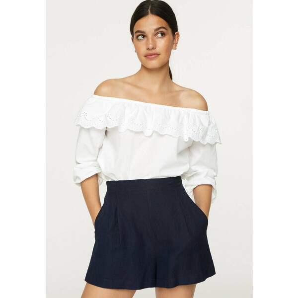 OYSHO OFF-THE-SHOULDER BRODERIE ANGLAISE TOP Top white OY121E03X