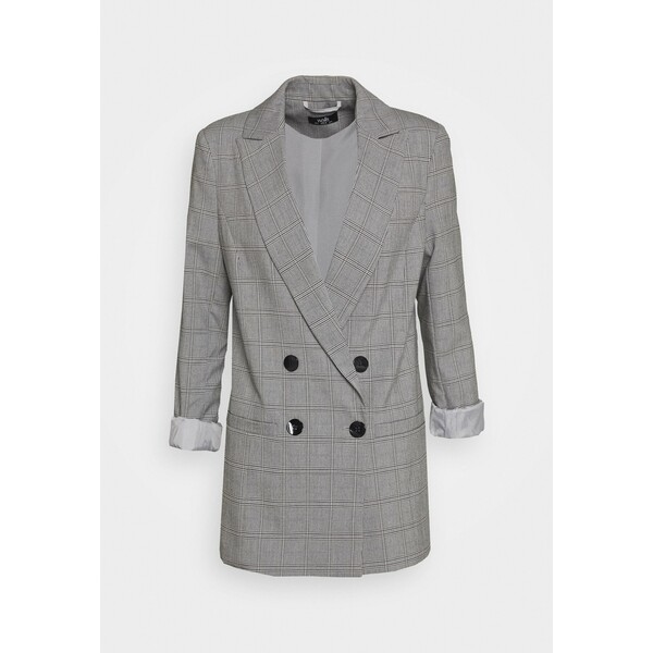 Wallis CHECKED Krótki płaszcz grey WL521G04P