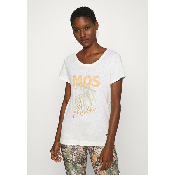 Mos Mosh ABIGAIL TEE T-shirt z nadrukiem ecru MX921D019