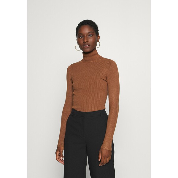Anna Field BASIC- RIBBED TURTLE NECK Sweter brown AN621I0EU