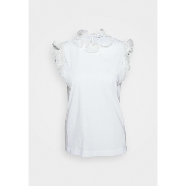 sandro JASY T-shirt z nadrukiem blanc SAD21D02N