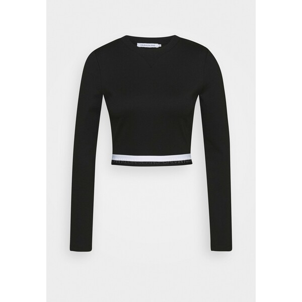 Calvin Klein Jeans MONOCHROME MILANO Bluzka z długim rękawem black C1821D0C6