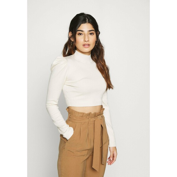 Missguided Petite PUFF SLEEVE Sweter nude M0V21I01X