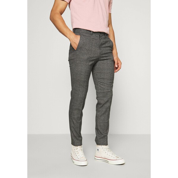 Isaac Dewhirst CHECKED TROUSER FLAT FRONT Spodnie materiałowe grey DH022E00M