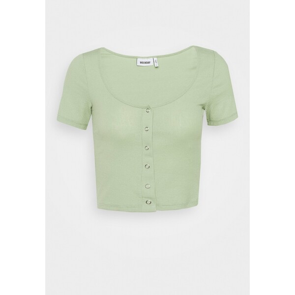 Weekday BARTOLA T-shirt basic pistachio WEB21D05X