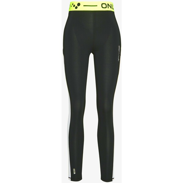 ONLY PLAY Tall ONPALIX TRAINING TIGHTS Legginsy black/white/yellow ONF21A00H