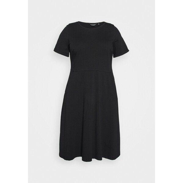 Dorothy Perkins Curve FLORAL DRESS Sukienka z dżerseju black DP621C0F5