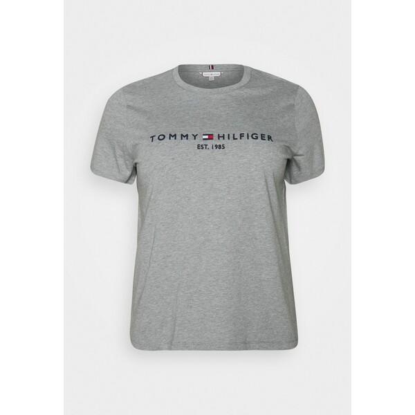 Tommy Hilfiger Curve T-shirt z nadrukiem light grey heather TOY21D005