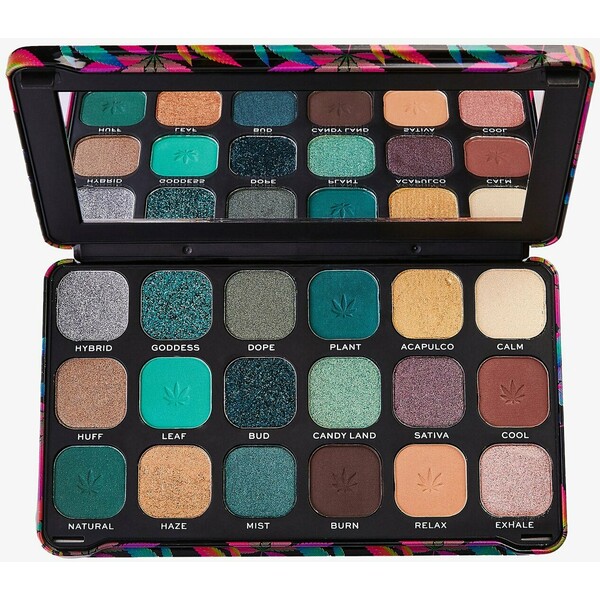 Make up Revolution EYESHADOW PALETTE FOREVER FLAWLESS CHILLED WITH CANNABIS SATIVA Paleta cieni multi M6O31E001