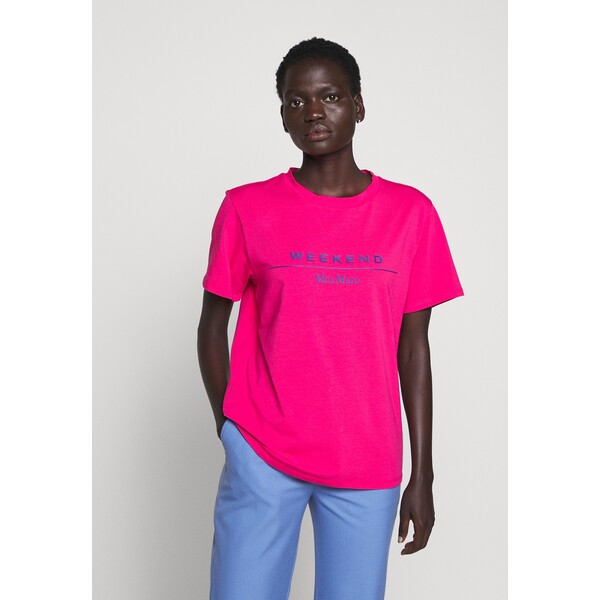 WEEKEND MaxMara KABUKI T-shirt z nadrukiem pink MW721D038