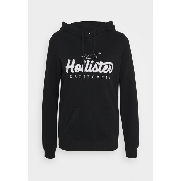 Hollister Co. TECH CORE Bluza z kapturem black H0421J03J
