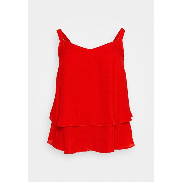 CAPSULE by Simply Be DOUBLE LAYER CAMI Bluzka red CAS21E02L