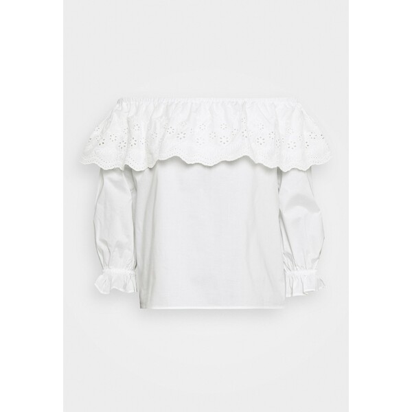 New Look BELLE BARDOT CUTWORK POPLIN Bluzka white NL021E0Y3