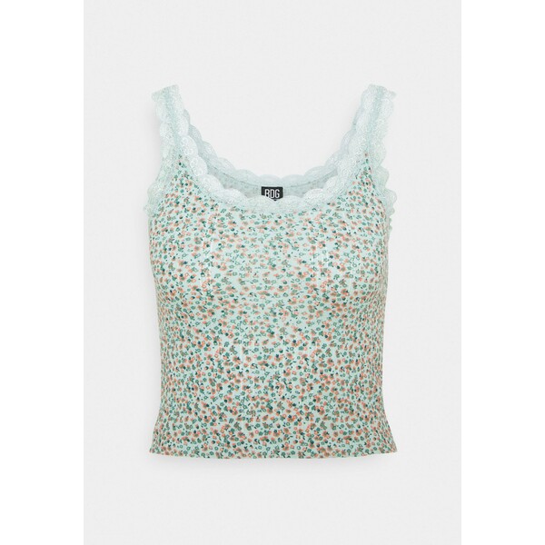 BDG Urban Outfitters LACE TRIM TANK-DITSY Top seafoam QX721D01W