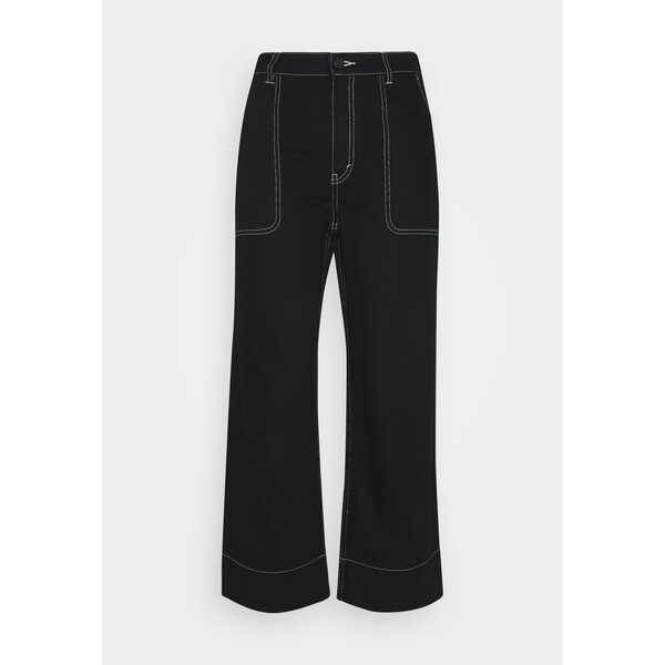 Monki NEW RIO Jeansy Relaxed Fit black dark MOQ21N01R
