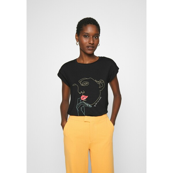 Soft Rebels GIRL T-shirt z nadrukiem black R6721D015