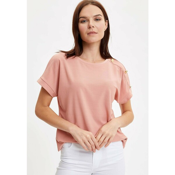DeFacto T-shirt basic pink DEZ21D079