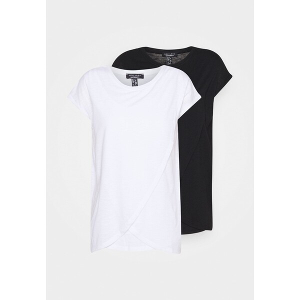 New Look Maternity NURSING WRAP TEE 2PACK T-shirt z nadrukiem black/white N0B29G057