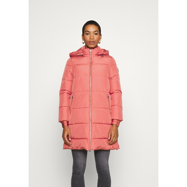 Calvin Klein LOGO PUFFER COAT Płaszcz zimowy antique pink 6CA21U013