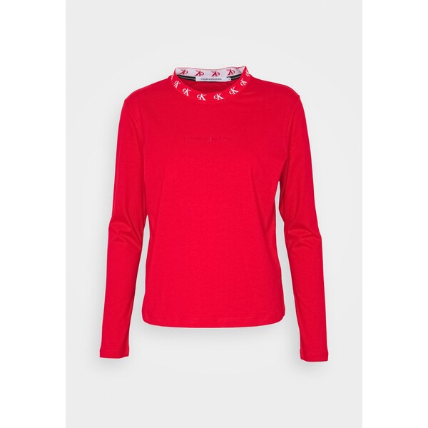 Calvin Klein Jeans LOGO TRIM TEE Bluzka z długim rękawem red hot C1821D0CE
