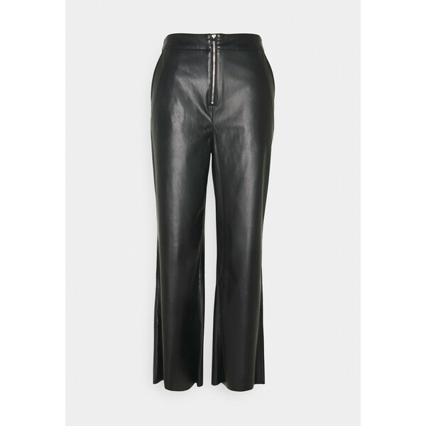 Nly by Nelly WIDE CROPPED PANTS Spodnie materiałowe black NEG21A01M