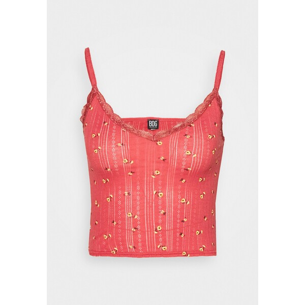 BDG Urban Outfitters POINTELLE VNECK CAMI Top mineral red QX721D01L