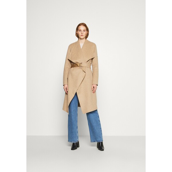 Calvin Klein WRAP DOUBLE FACE CONTRAST Płaszcz wełniany /Płaszcz klasyczny hazel melange 6CA21U016