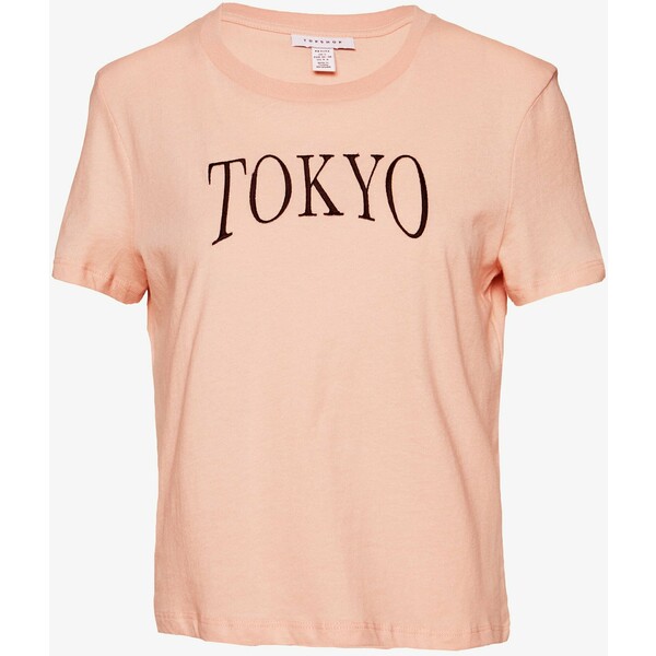 Topshop Petite TOKYO TEE T-shirt z nadrukiem blush TQ021D01Y