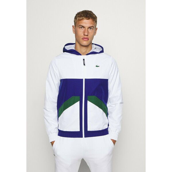 Lacoste Sport TENNIS JACKET Kurtka sportowa white/cosmic-green L0642F01T