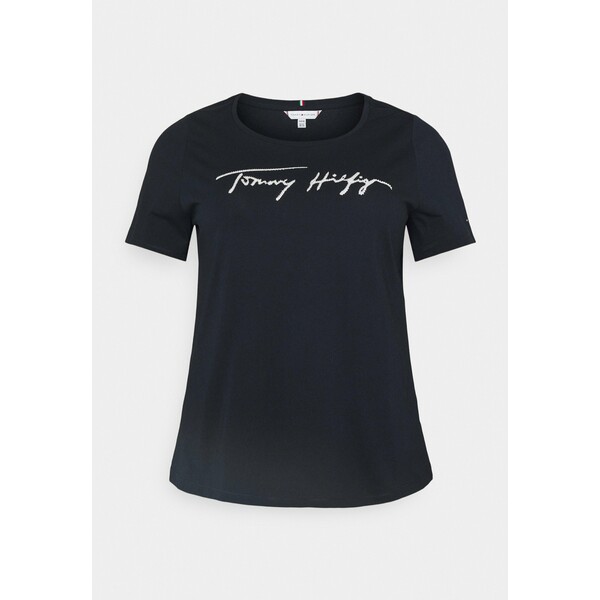 Tommy Hilfiger Curve CARMEN OPEN T-shirt z nadrukiem desert sky TOY21D00D